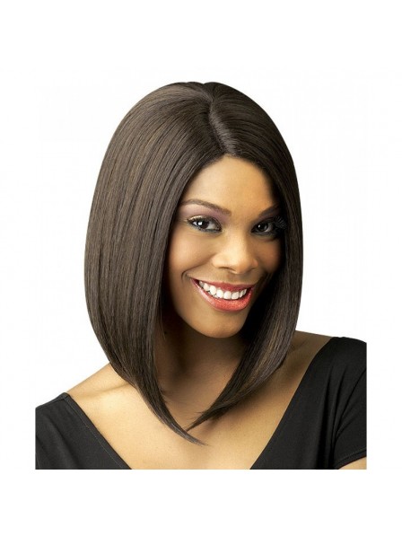 Lace Front Black Layered Chin Length Bob Style Wigs Best Wigs