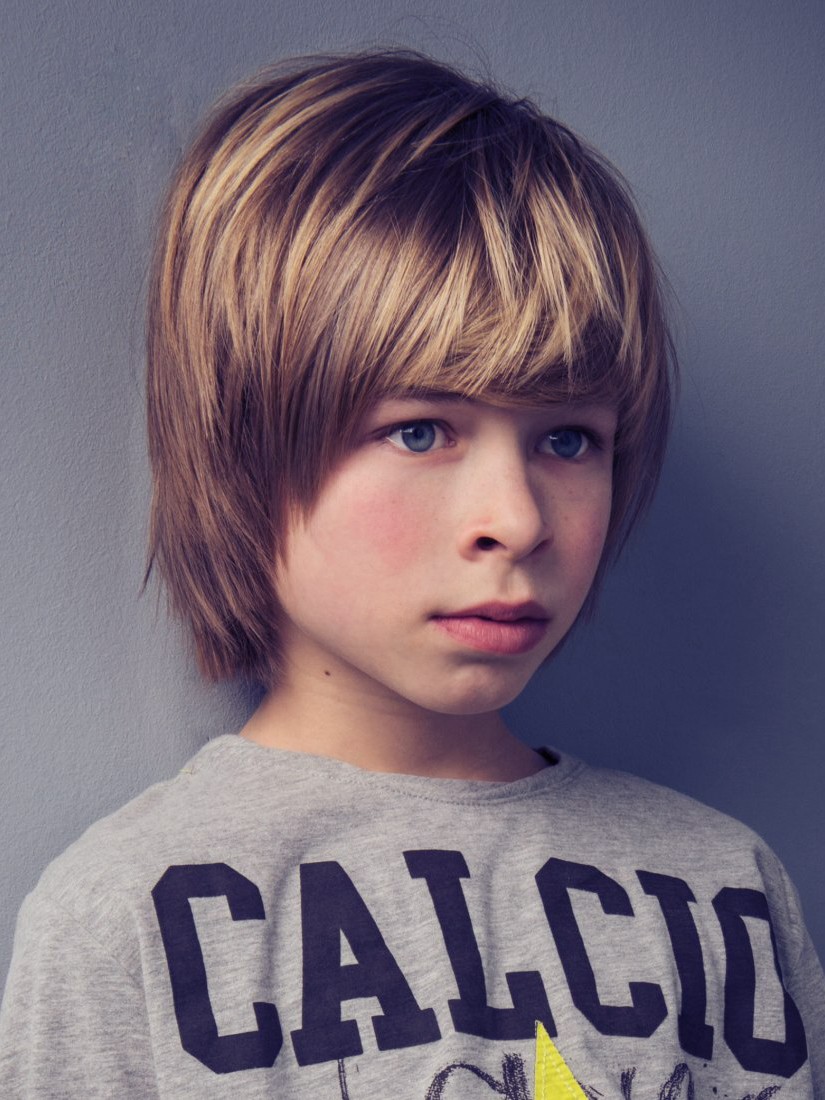 Medium Synthetic Hair With Bangs for Boys - Rewigs