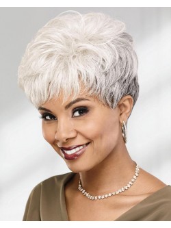 short silver wig